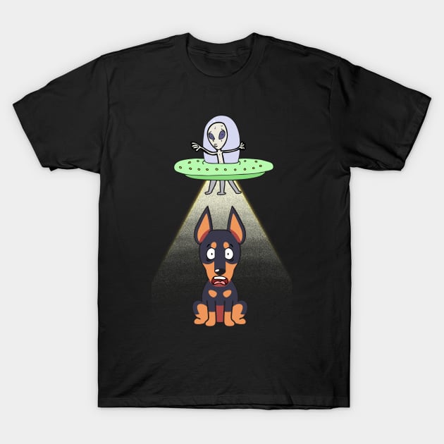 Funny german shepherd is being abducted by aliens T-Shirt by Pet Station